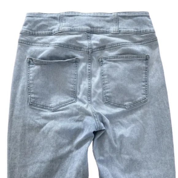 Veronica Beard Katherine Corset-Waist Extra High Rise Skinny Jeans 31/12 Dolphin - Picture 11 of 12